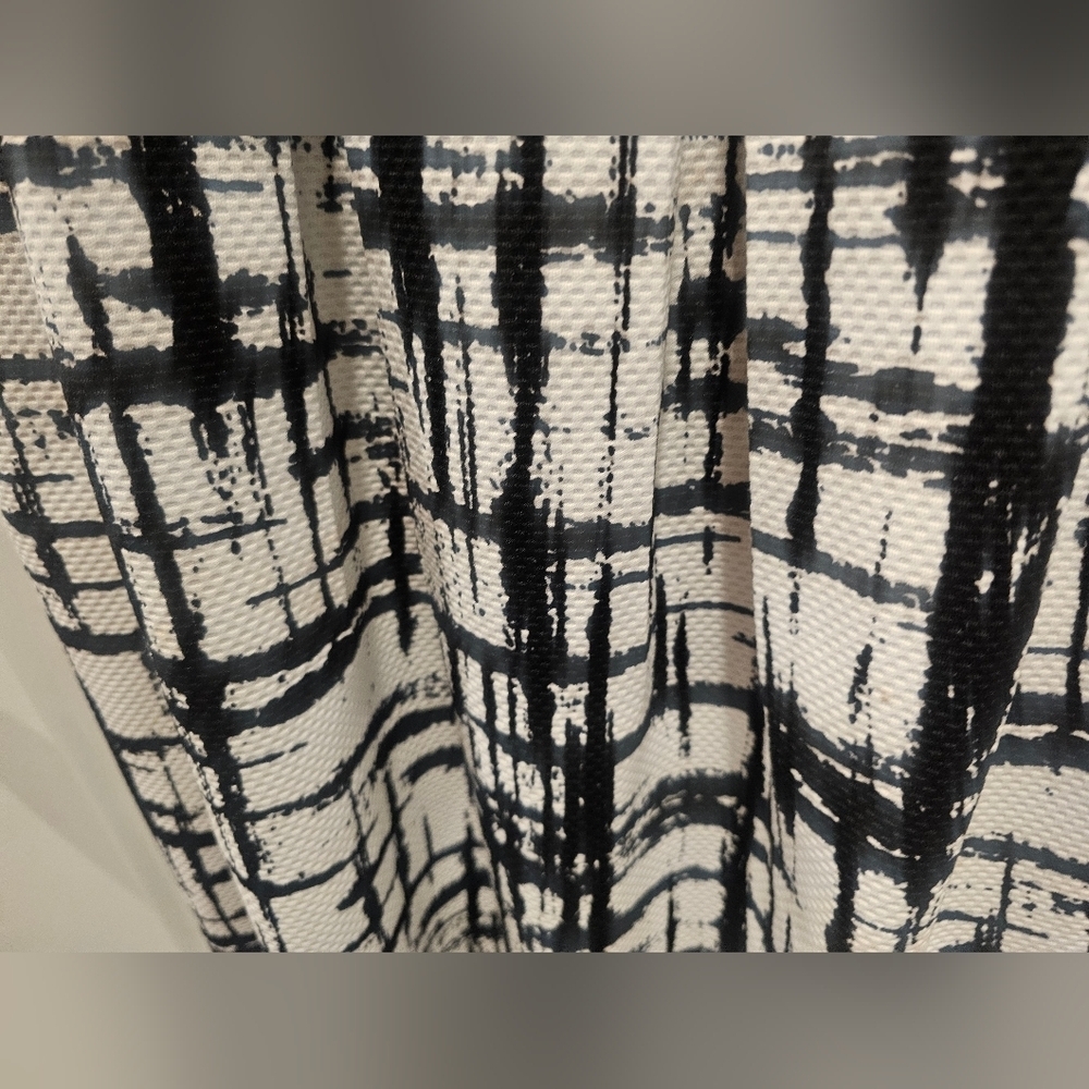 Kasper Fit & Flare Dress Size 4 Black White Abstract Textured Sleeveless Career - Picture 4 of 8
